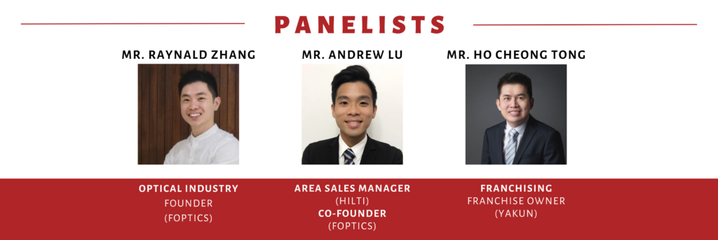 panelist info of mr.raynald zhang,mr, andrew lu and mr.ho cheong tong