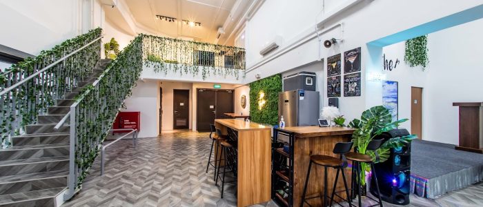 two floor event space