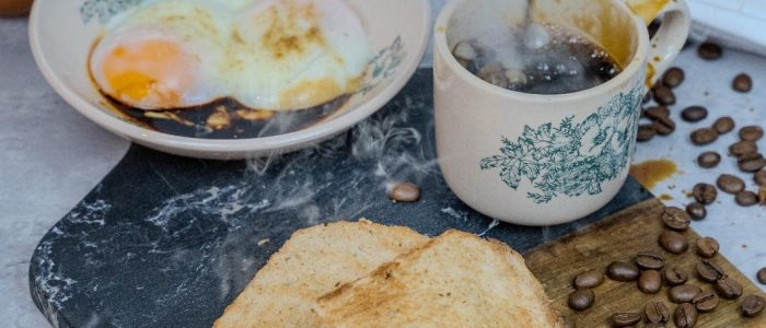 egg toast and coffee